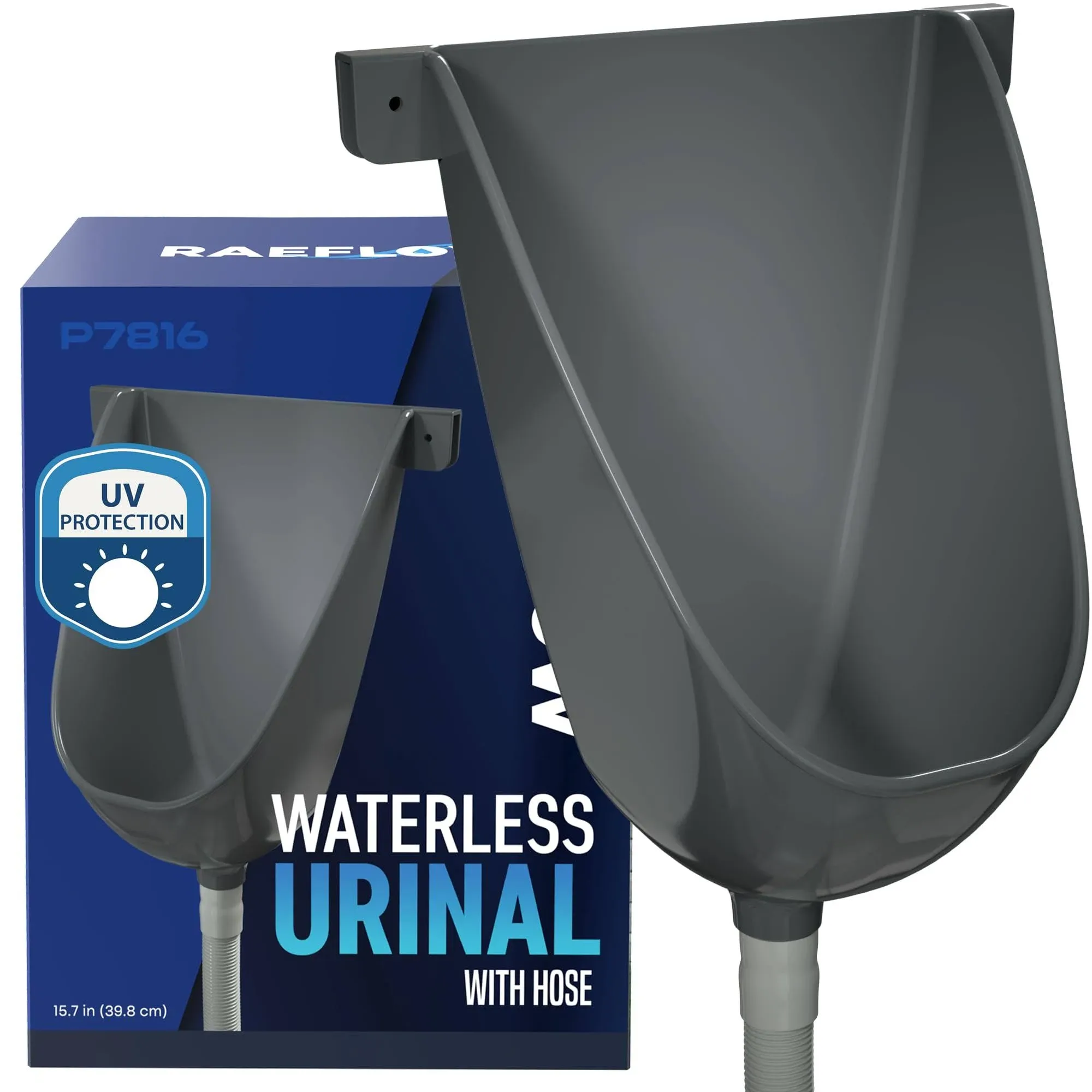 Waterless Urinal with Hose - Outside Urinal, Outdoor Plastic Urinals, Outdoor Toilet, Garage Urinal, Urine Diverter, Urinals For Men Bathroom