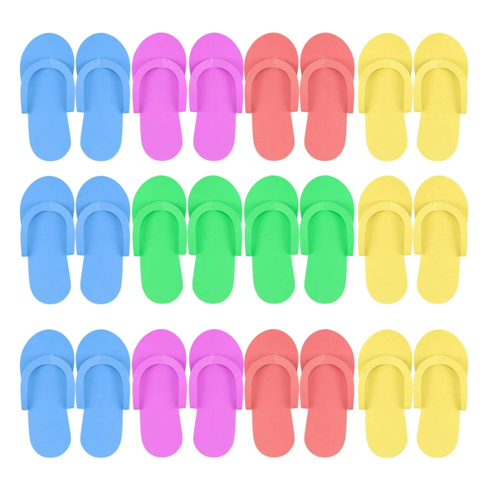 Hysagtek 12 Pairs Disposable Slippers Shower Sand Pedicure Beach Light Weight ...