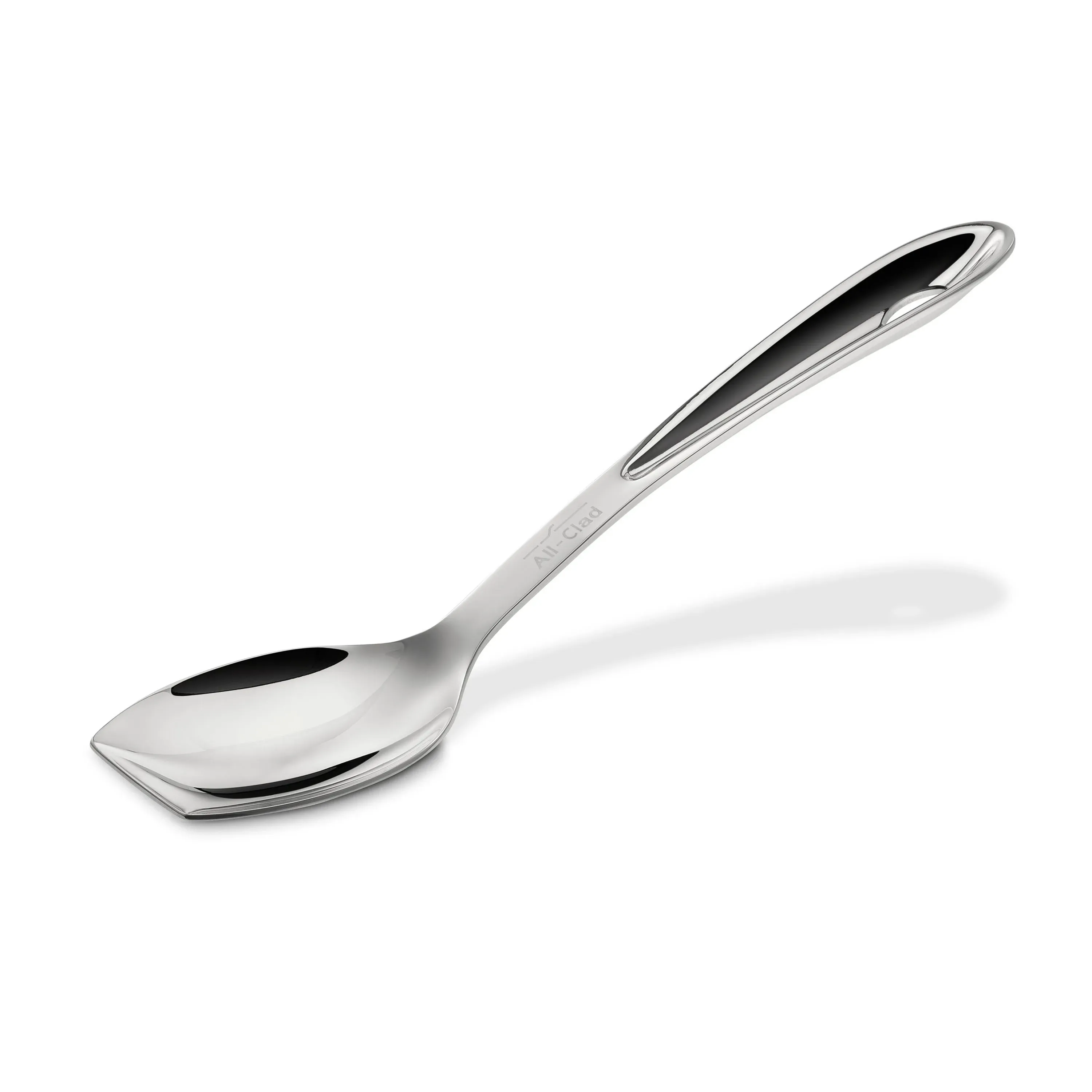 All-Clad Cook &amp; Serve Stainless Steel Solid Spoon, 10 inch, Silver