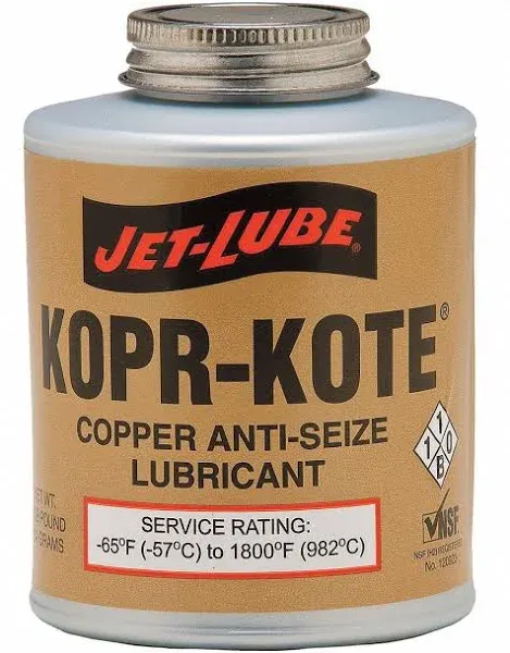 Jet-Lube 10002 Kopr-Kote High Temperature Anti-Seize Lubricant 1/2 lb