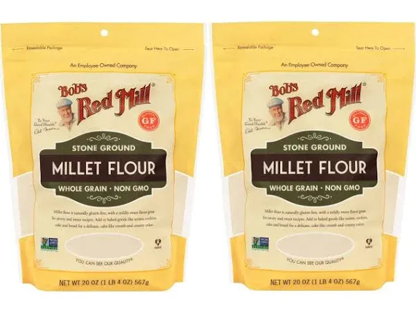 Bob's Red Mill Millet Flour 20 oz Pack of 2