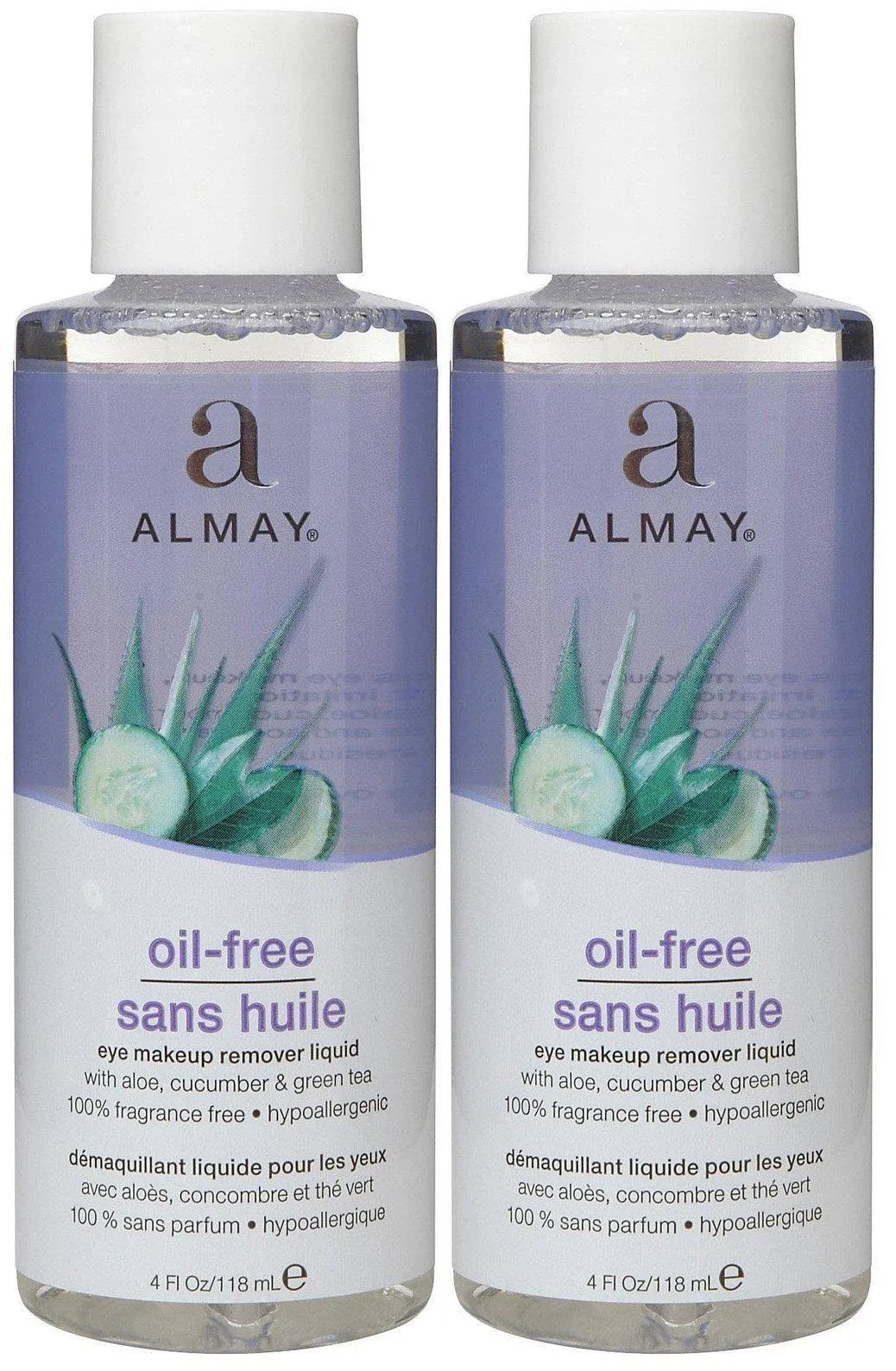 Almay Oil, Free Eye Makeup Remover Liquid - 4 oz - 2 pk