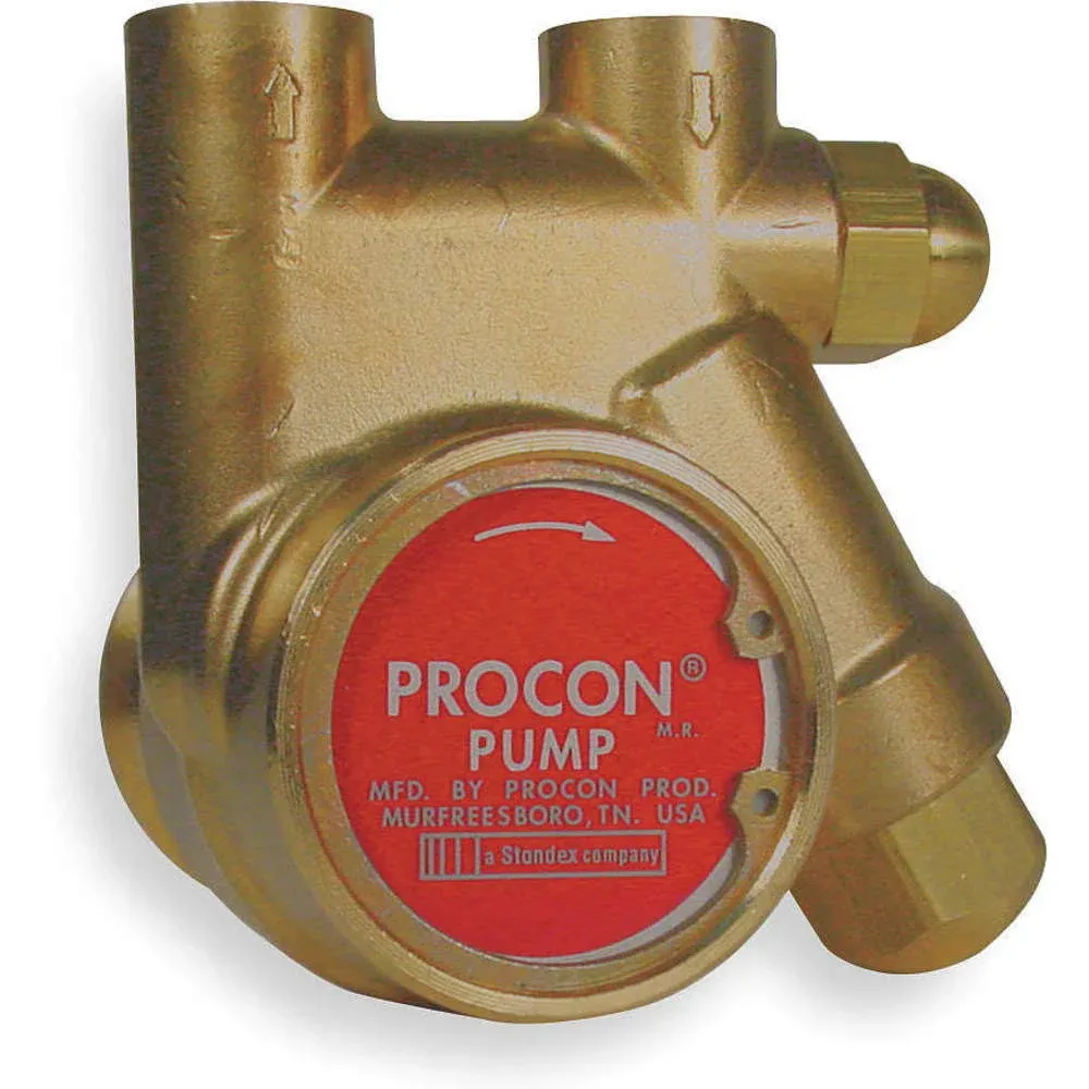 Procon 111A140F11AA Brass Rotary Vane Pump, 3/8" NPTF, 154 GPH