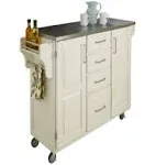 Create-a-Cart Off-White Kitchen Cart