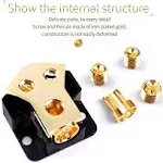 0/2/4 Gauge in 4/8 Gauge Out 2 Way Amp Copper Power Distribution Block for Ca...