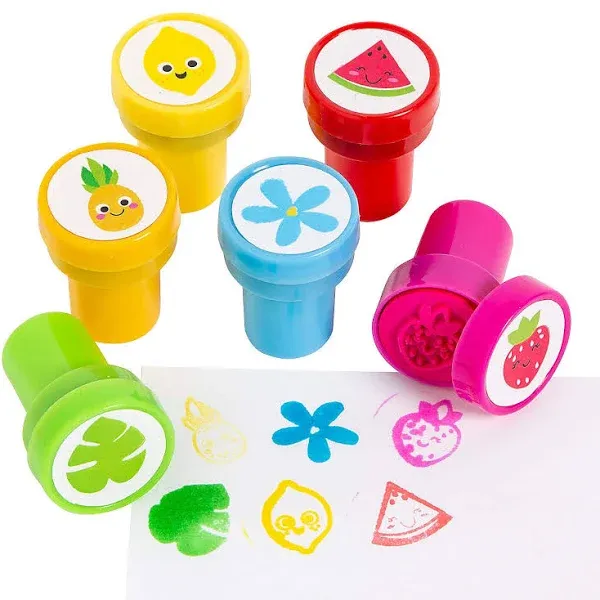 Fun Fruit Kids Stampers - Stationery - 24 Pieces