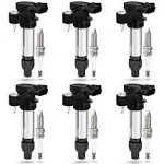 RANSOTO Set of 6 Ignition Coil Pack 12622561 Spark Plug Compatible with Chevy ...