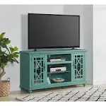 Martin Svensson Home Elegant 2 Door Antique Teal 63" TV Stand - Eclectic - Entertainment Centers And Tv Stands - by Homesquare | Houzz