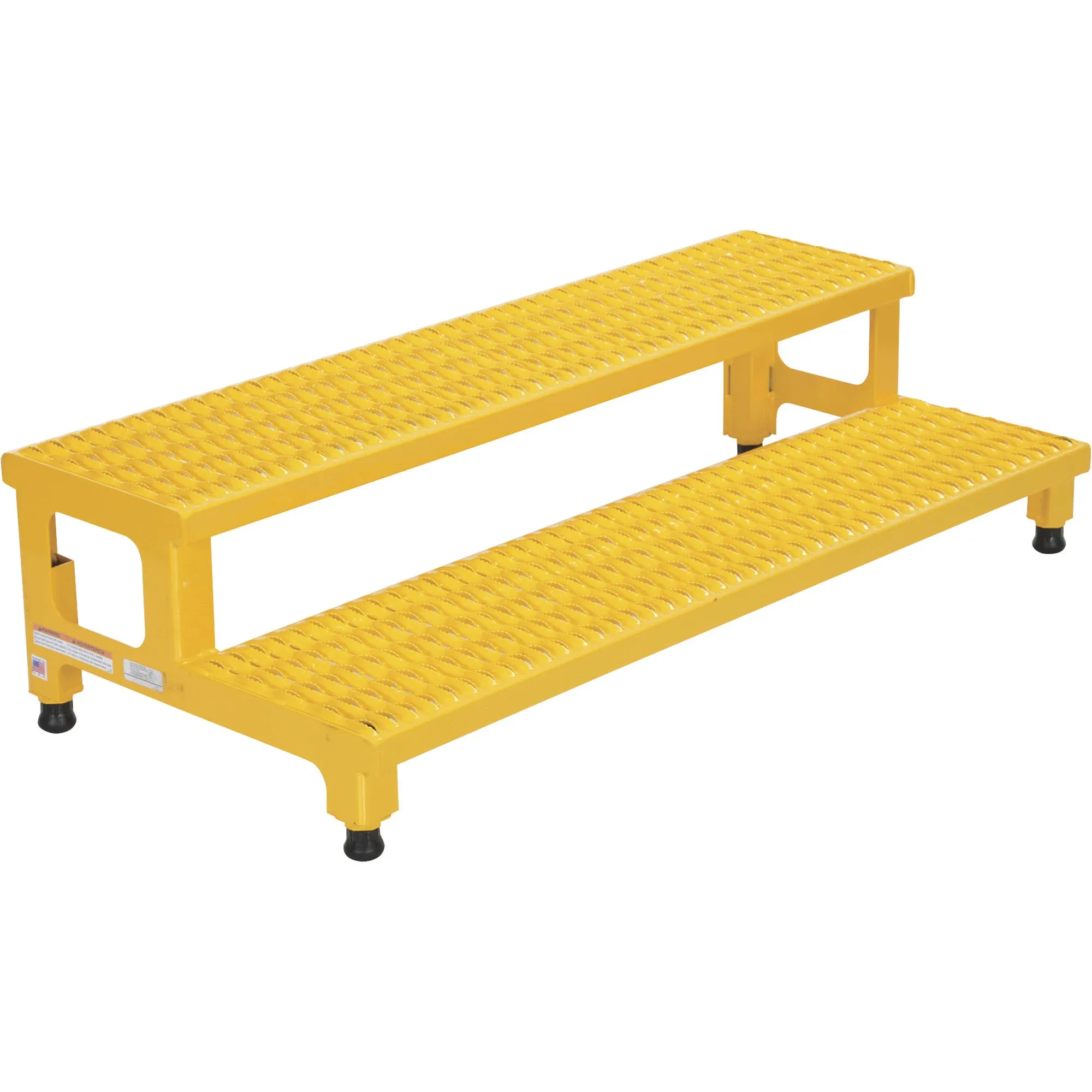 Vestil ASP-48 Steel Adjustable Step Mate Stand 2 Step 22-7/8 In. x 48-1/2 In. x 15-1/4 In. 500 Lb. Capacity Yellow