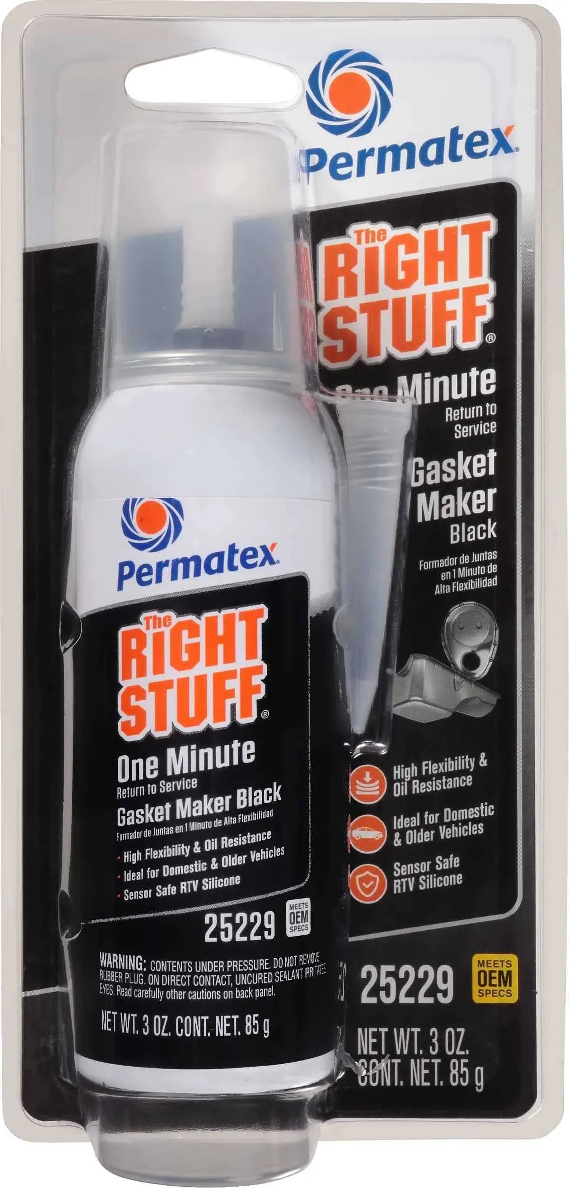 Permatex 25229 The Right Stuff 1 Minute Gasket Maker, 3 oz.