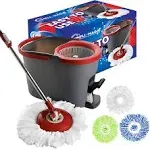 Spin Mop Cleaning System with 3 Microfiber Mop Heads