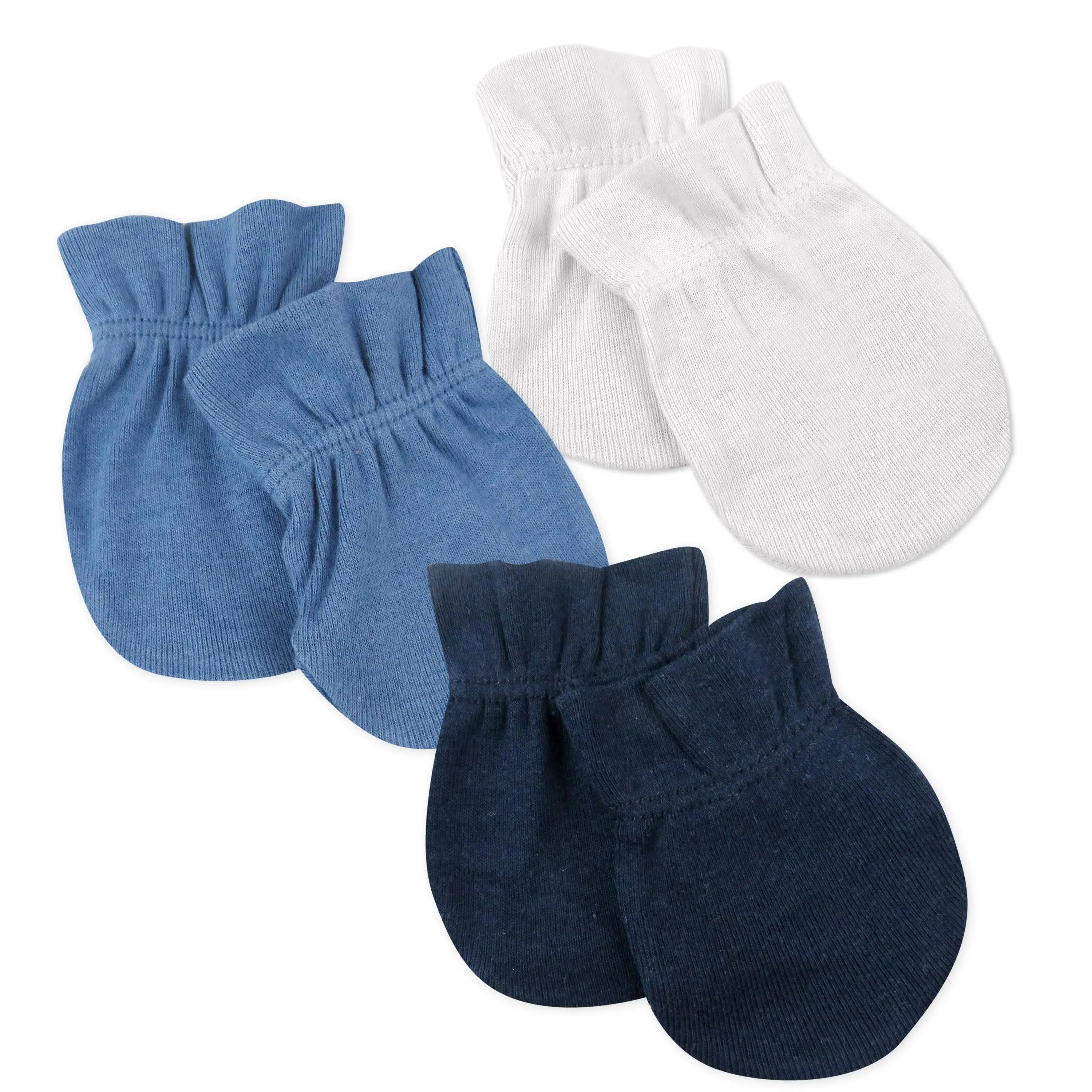 HonestBaby Multipack Baby Cap Hats and Mitts Sets No Scratch Mittens 100% Organic Cotton for Newborn Boys, Girls, Unisex