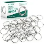 Binder Rings 2 Inch - 50 Pack Metal Rings Heavy Duty Steel Book Rings - Use f...