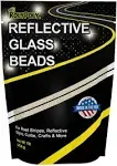 Reflective Glass Beads (1 lb Bag) for Road Marking, Curb Paint, Traffic Paint, Pavement Striping, Parking Lots, Crosswalks, Driveways, Airports, Signs