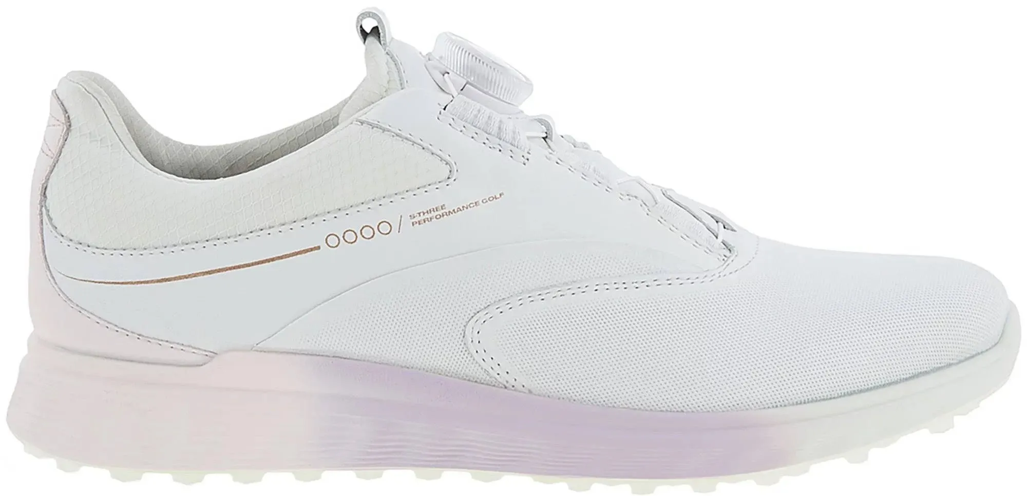 Ecco Women's Golf S-Three BOA Shoe in White Delicacy White 36