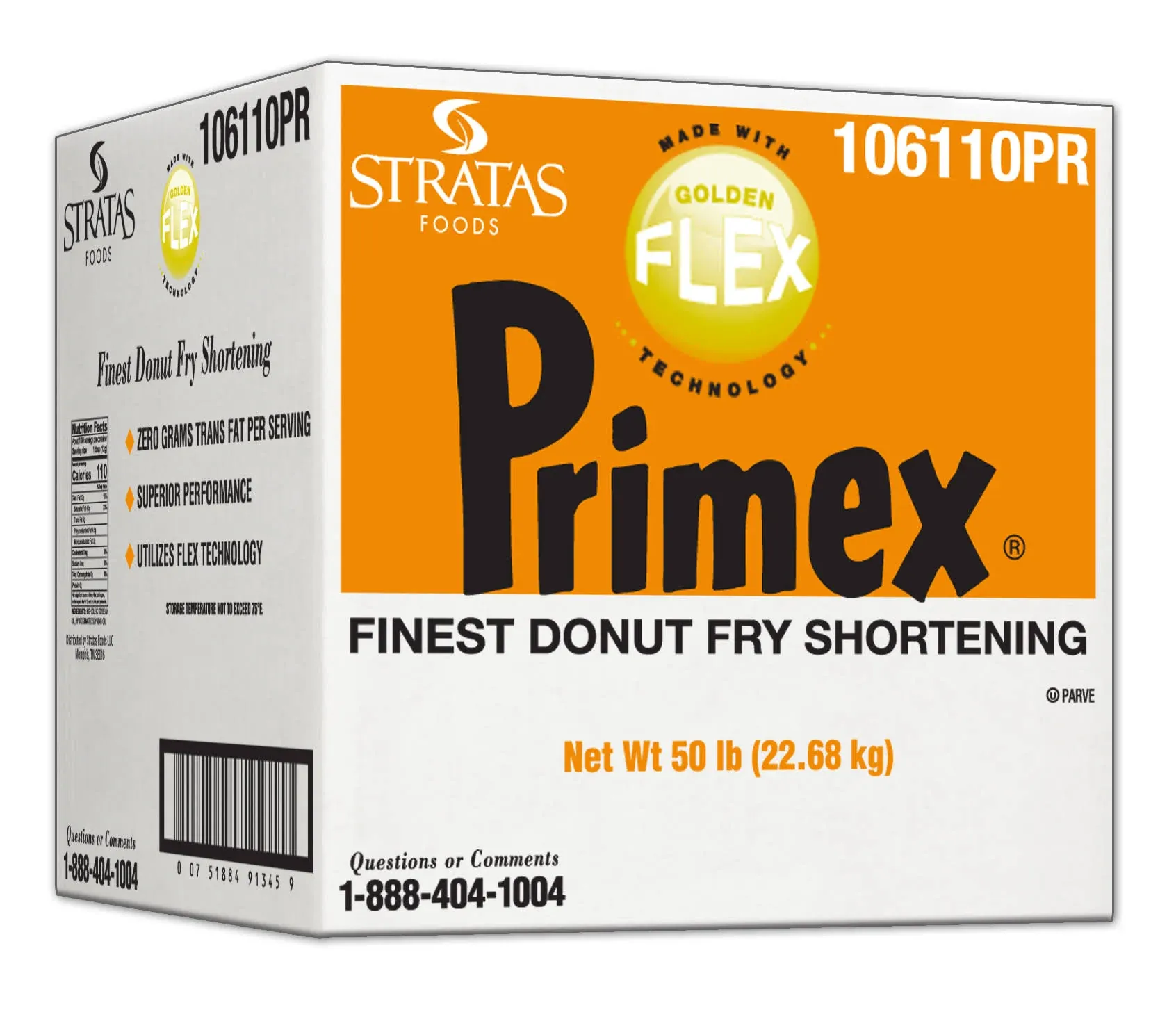 Primex Golden Flex Donut Fry Shortening, 50 lbs