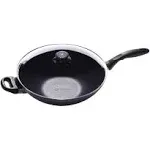 Swiss Diamond 12.5" (5.3-Quart) Wok with Lid and Tempura Rack at Riverbend Home