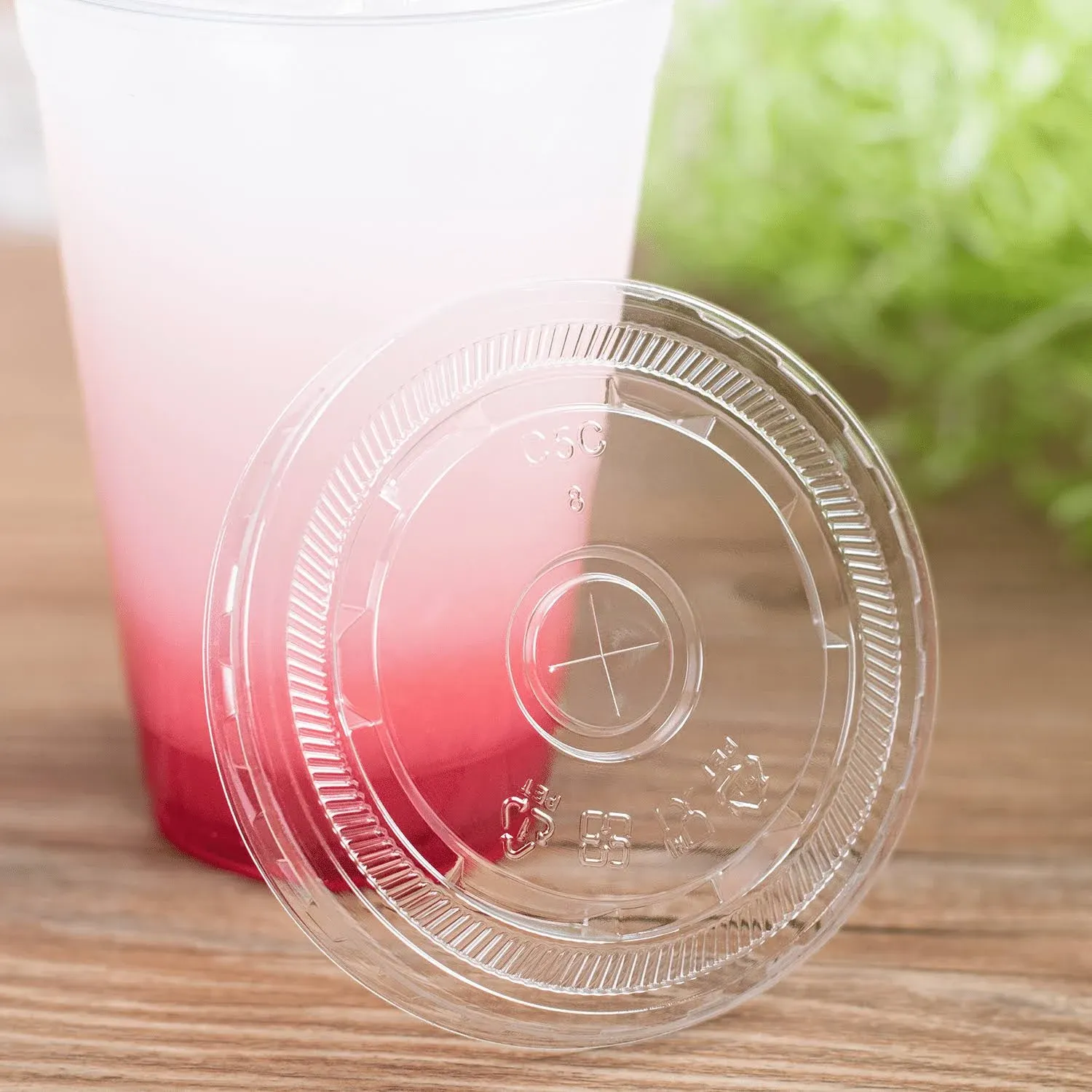 [2,000 ct] Plastic Cup Lids, PS, 95 mm