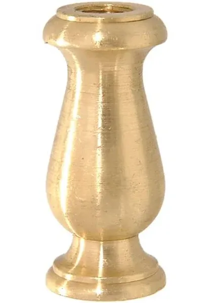 B&P Lamp® 2 Inch Turned Brass Spindle, Slips 1/8IP, Unfinished