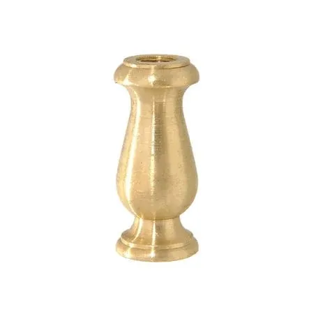 B&P Lamp® 2 Inch Turned Brass Spindle, Slips 1/8IP, Unfinished