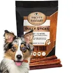 BRUTUS & BARNABY Jumbo Bully Sticks for Large Dogs - (3-Pack) No Hormones Added and Grain Free, Low Odor Bullie, Large, Thick, 12" Bully Bones for Dogs or Puppies