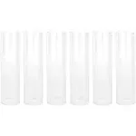 Koyal Wholesale Glass Hurricane Candle Holders, Tall Cylinder Chimney Tubes, Open On Both Ends for Pillar, Taper Candles Cover, Wedding Centerpieces Decorations, Bulk Set (6, 2.6" W x 10" H)