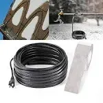 H&G lifestyles Roof Snow De-Icing Kit Self-Regulating-Plug-in Ready Heat Cable 24 feet 8 Watts Per Foot