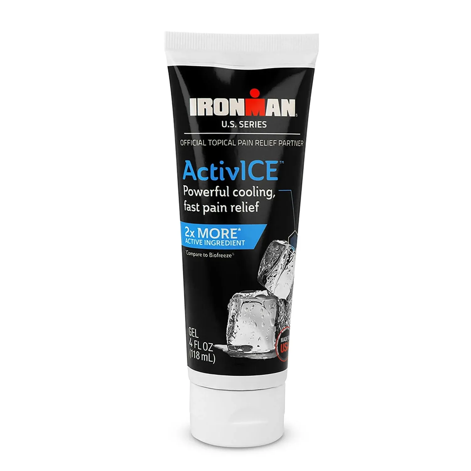 Curad Ironman ActivICE Topical Cooling Gel, Pain Relief for Arthritis, Joint, Muscle, Back & Body Aches & Pain, 4-oz (1 Count)