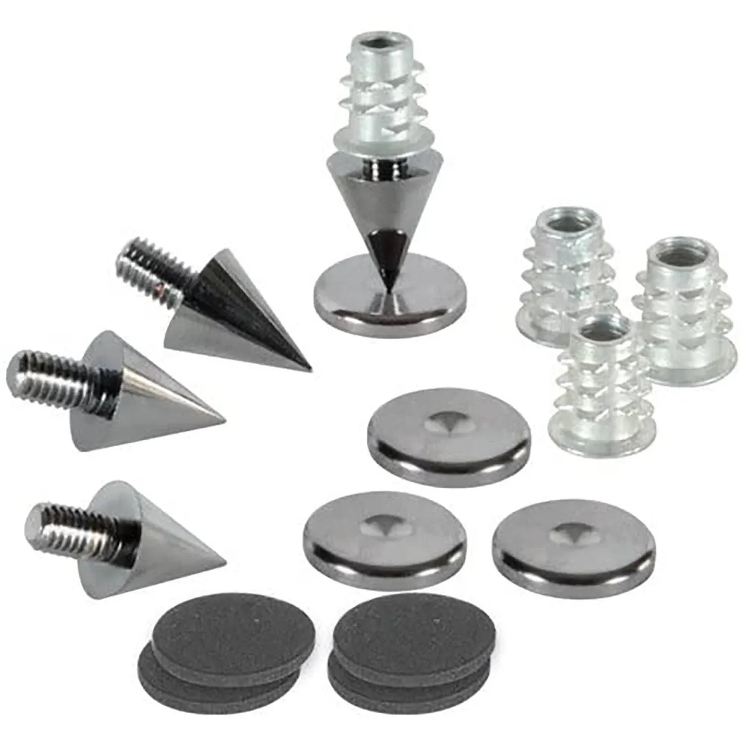 Dayton Audio DSS2-BC Black Chrome Speaker Spike Set 4 Pcs