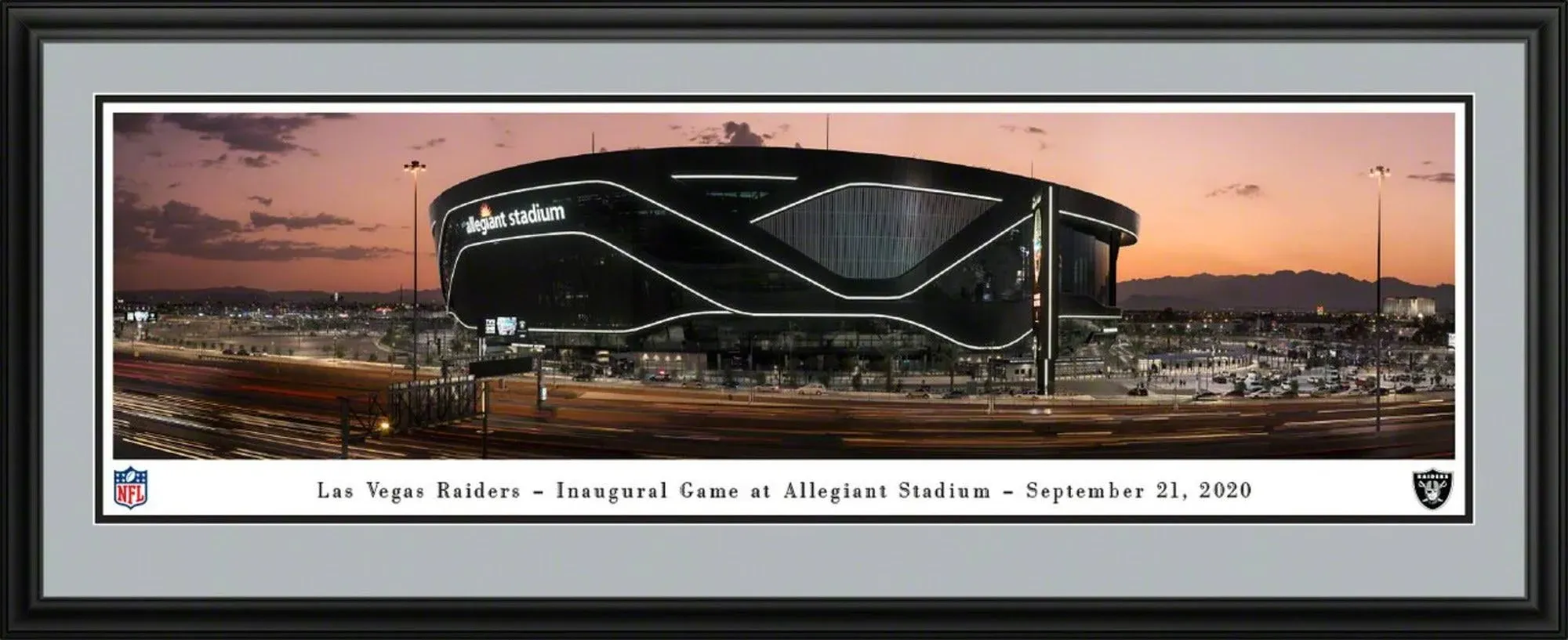 Allegiant Stadium, Home of The Las Vegas Raiders - NFL Panoramic Poster and Wall Décor by Blakeway Panoramas