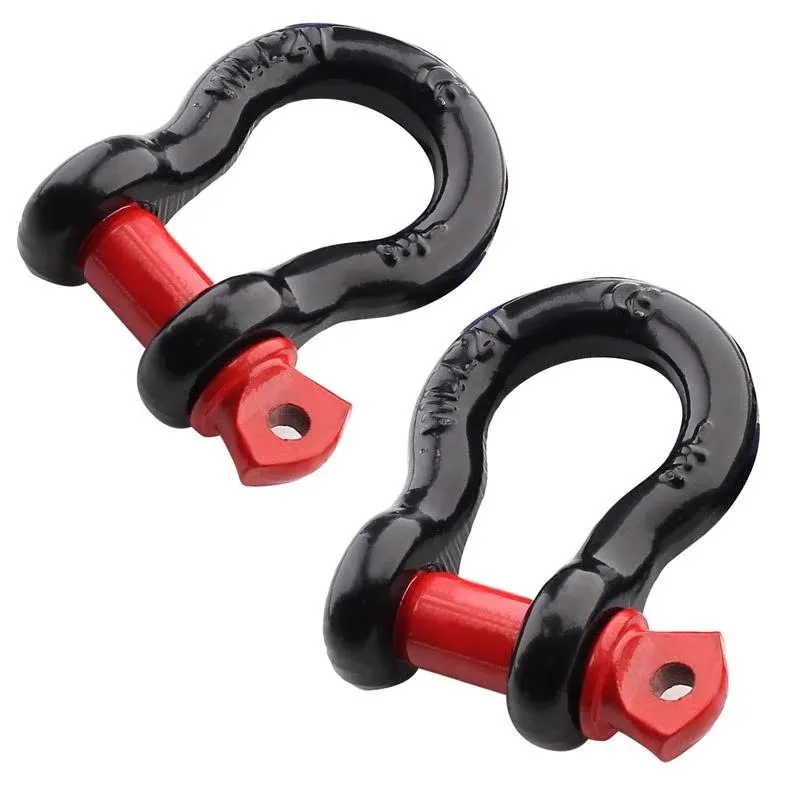 Qjaiune 2Pcs 1/2 Inch D Ring Shackle, D Shackle Rugged 12 Ton(26,455 lbs) Maximum Break Strength, 2 Ton (4409 Lbs) CapacityQjaiune 2Pcs 1/2 Inch D Ring Shackle, D Shackle Rugged 12 Ton(26,455 lbs) Maximum Break Strength, 2 Ton (4409 Lbs) Capacity