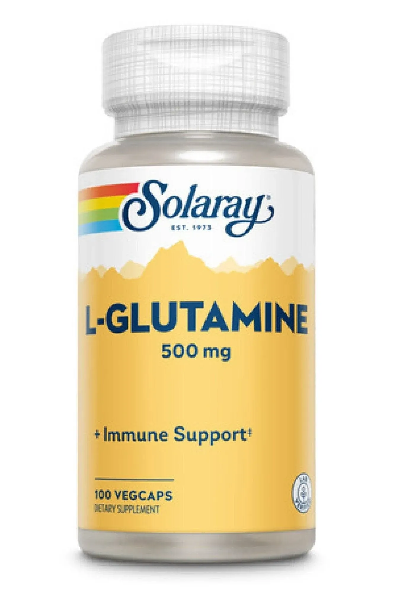 Solaray L-Glutamine Dietary Supplement, Capsules, 500 mg - 100 count