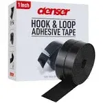 Denser 1 Inch Hook and Loop Tape Sticky Back - 5.5 Yards (16.5 Feet) - Strips Adhesive Heavy Duty Black Roll (1 inch * 16.5 ft)