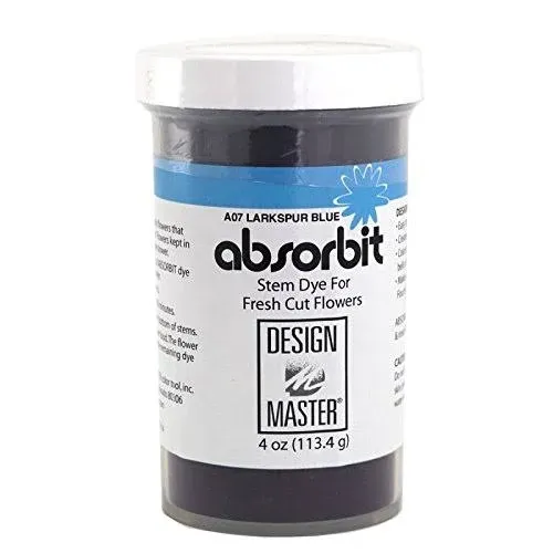 Design Master Absorbit Stem Dye for Fresh Cut Flowers Matte Finish Systemic (Ice BLue)