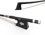 Viotti Carbon Fiber Violin Bow, Hand Crafted by Professional Violin & Bow Makers, Strong, Stiff & Well Balanced, Made with Mongolian Horse Hair, For Violinists & Fiddlers of All Skill Levels