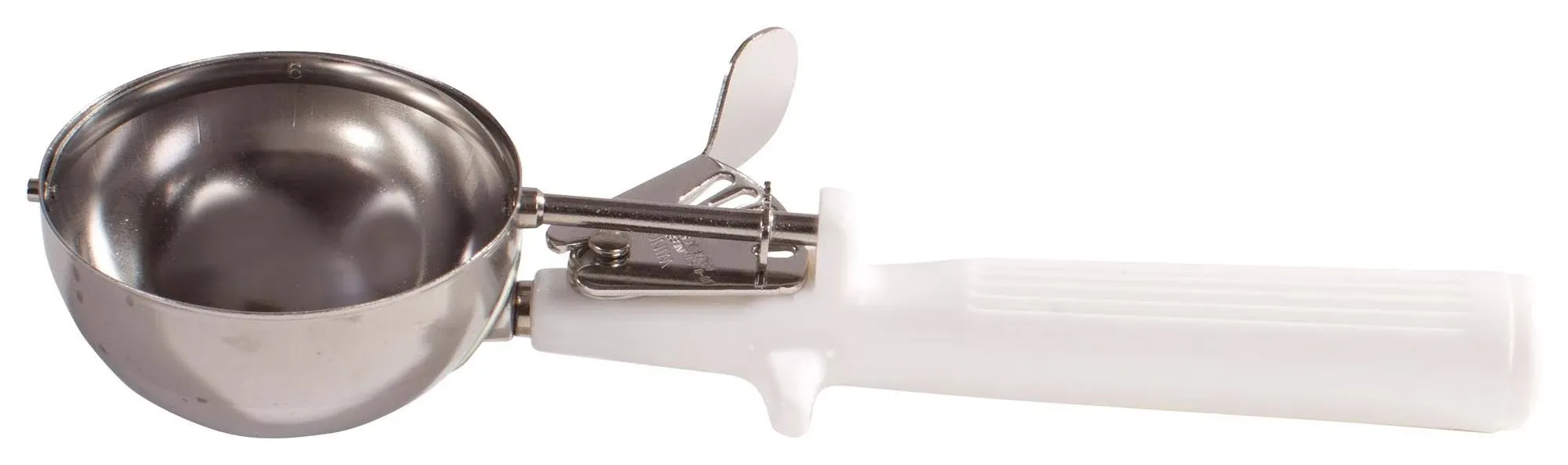 Winco ICOP-6 Ice Cream Disher, Size 6, White Handle