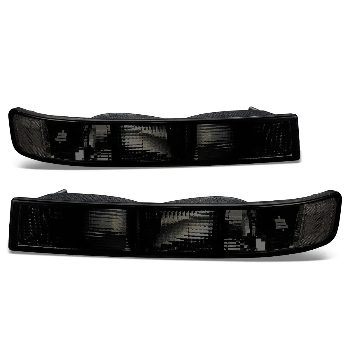 DNA MOTORING BL-CEGS03-SM-CL1 Pair of OE Style Front Bumper Parking/Turn Signal Lights Compatible with 03-14 Express Savana 1500/03-23 Express Savana 2500 3500, Smoked/Clear