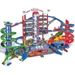 Dickie Toys Super City Garage Playset with 6 Die-Cast Cars