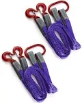 QWORK Lifting Slings Straps with Hooks