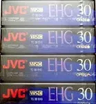 JVC VHS C Compact 90 Minute Video Cassette Tape TC-30 EHG 30 Set Of 4 NEW