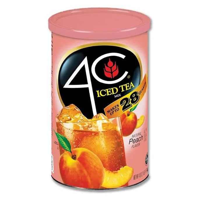 (4 pack) 4C Drink Mix, Natural Peach, 66.1 oz, 1 Ct