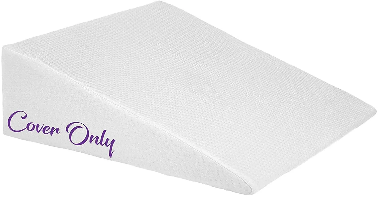 Ebung Bed Wedge Pillow Cover | Fits 7 Inch 1 Count (Pack of 1), White 