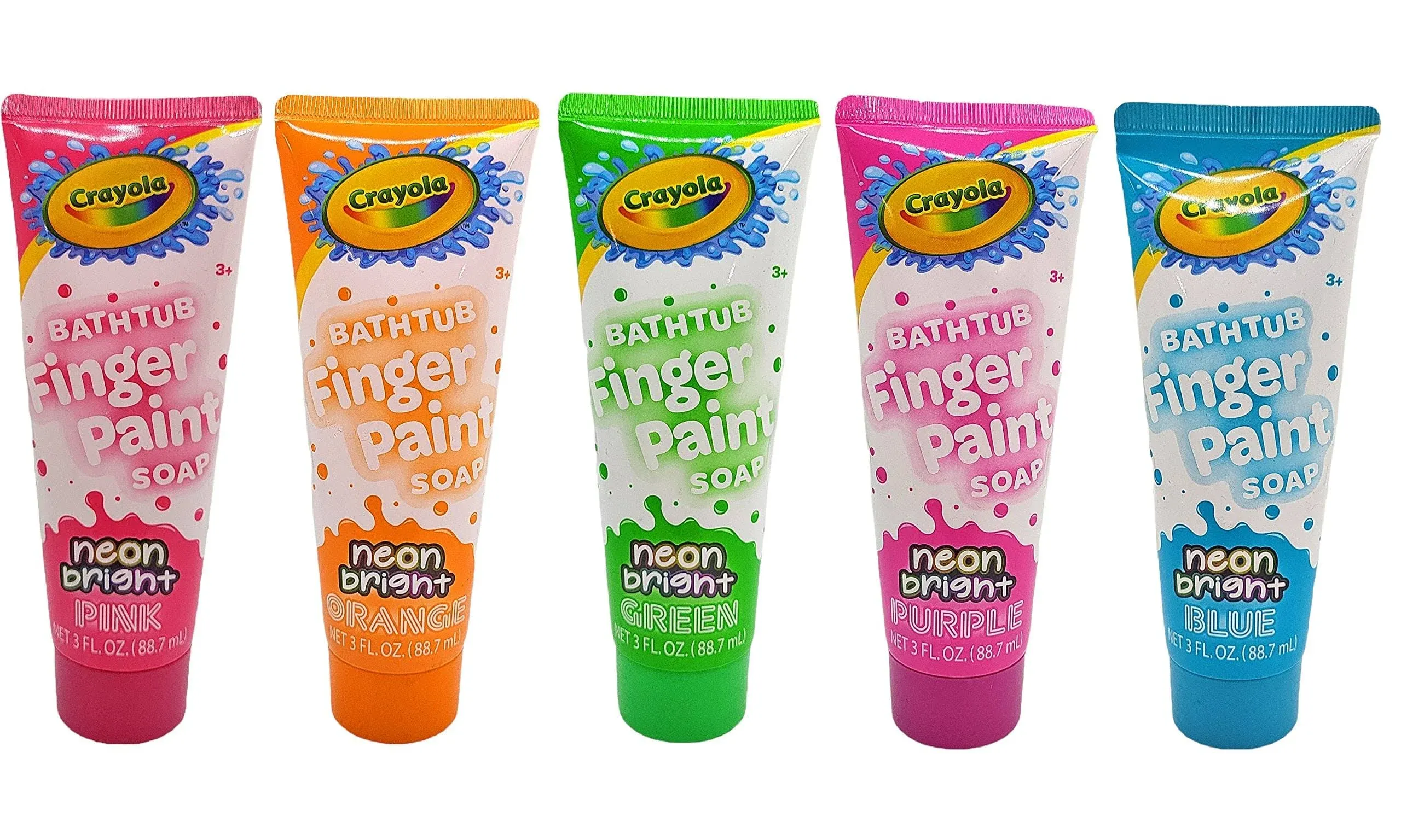 Crayola Neon Bright Bathtub Finger Paint Soap (Set Of 5)