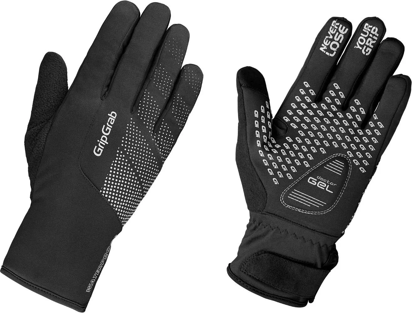 GripGrab Ride Waterproof Winter Thermal Padded Cycling Gloves Fleece Lined Waterproof Windproof Cycling Gloves Winter Bike Gloves Winter Biking Gloves