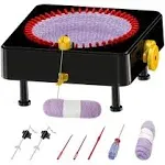 48 Needles Knitting Machine, Hand Crank Knitting Loom Machines for Adults, Knitting Board Rotating Double Knit Machine Kit (No Electric Function)