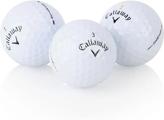 Callaway 50 Mix 5A/4A - 100% Recycled Golf Balls - Handpicked & Assorted Models Used Golf Balls Bag - Ready to Play - 50 Pack Used Golf Balls Bulk