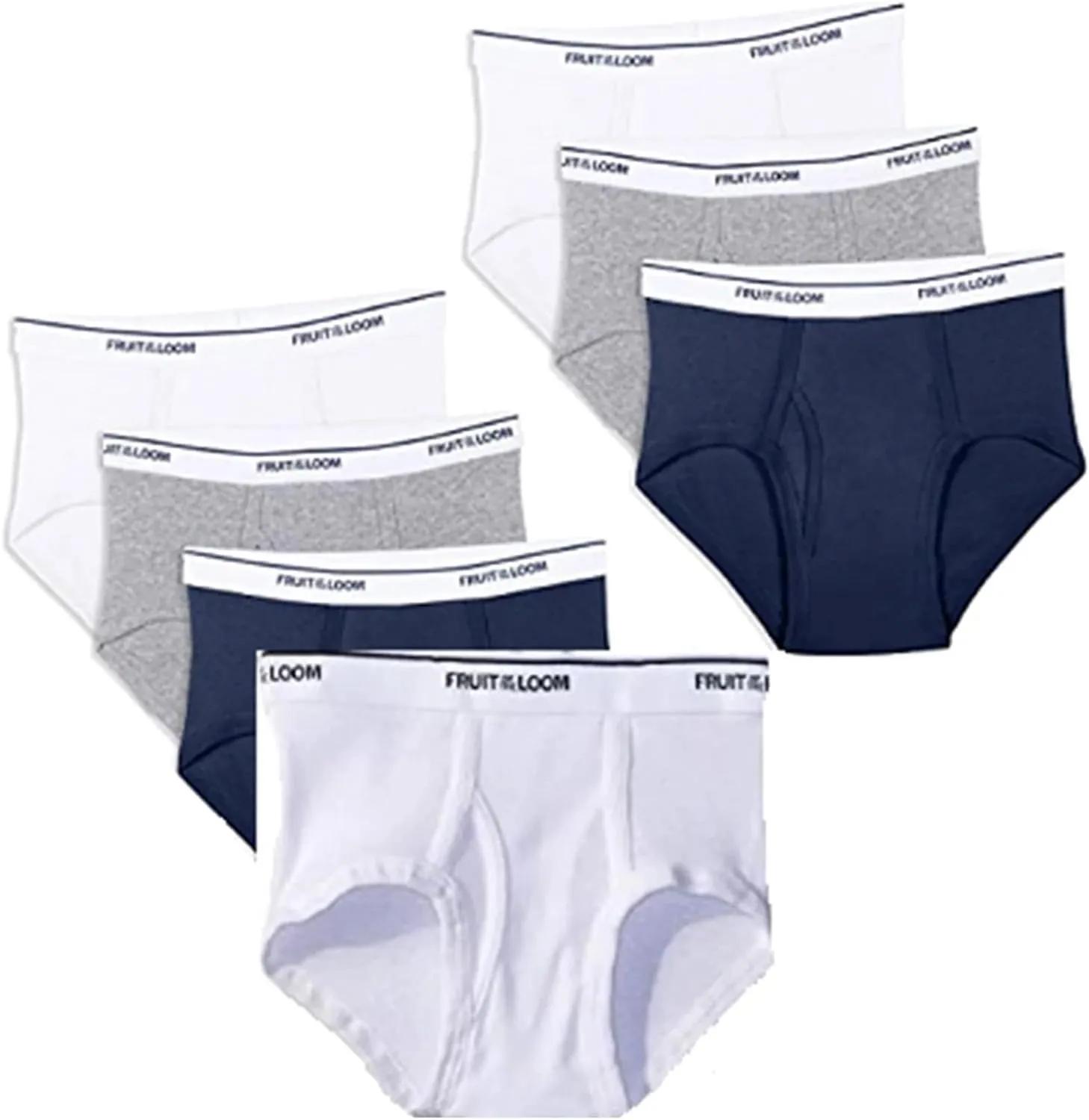 Fruit of the Loom Men's 100% Cotton Assorted Dual Defense Fashion Mid-rise Briefs