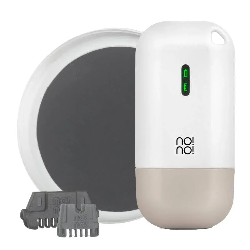 no!no! Micro Hair Removal Device - Rechargeable & Portable for All Skin Tones, Facial & Body Hair Removal for Women & Men - White