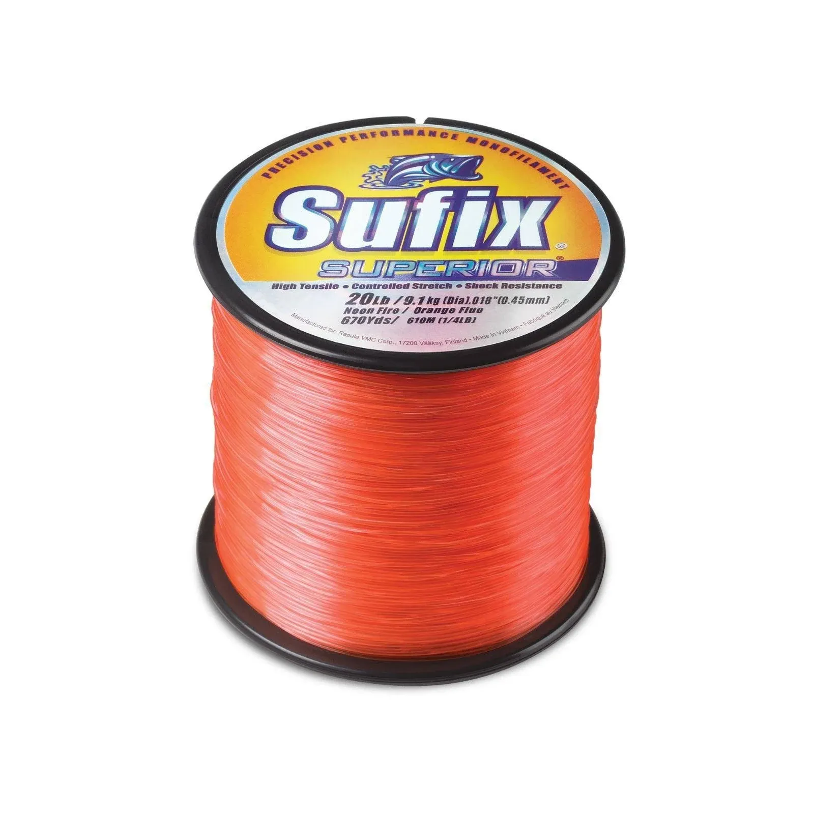 Sufix Superior Neon Fire Monofilament - 15lb - 840 yds 636-115