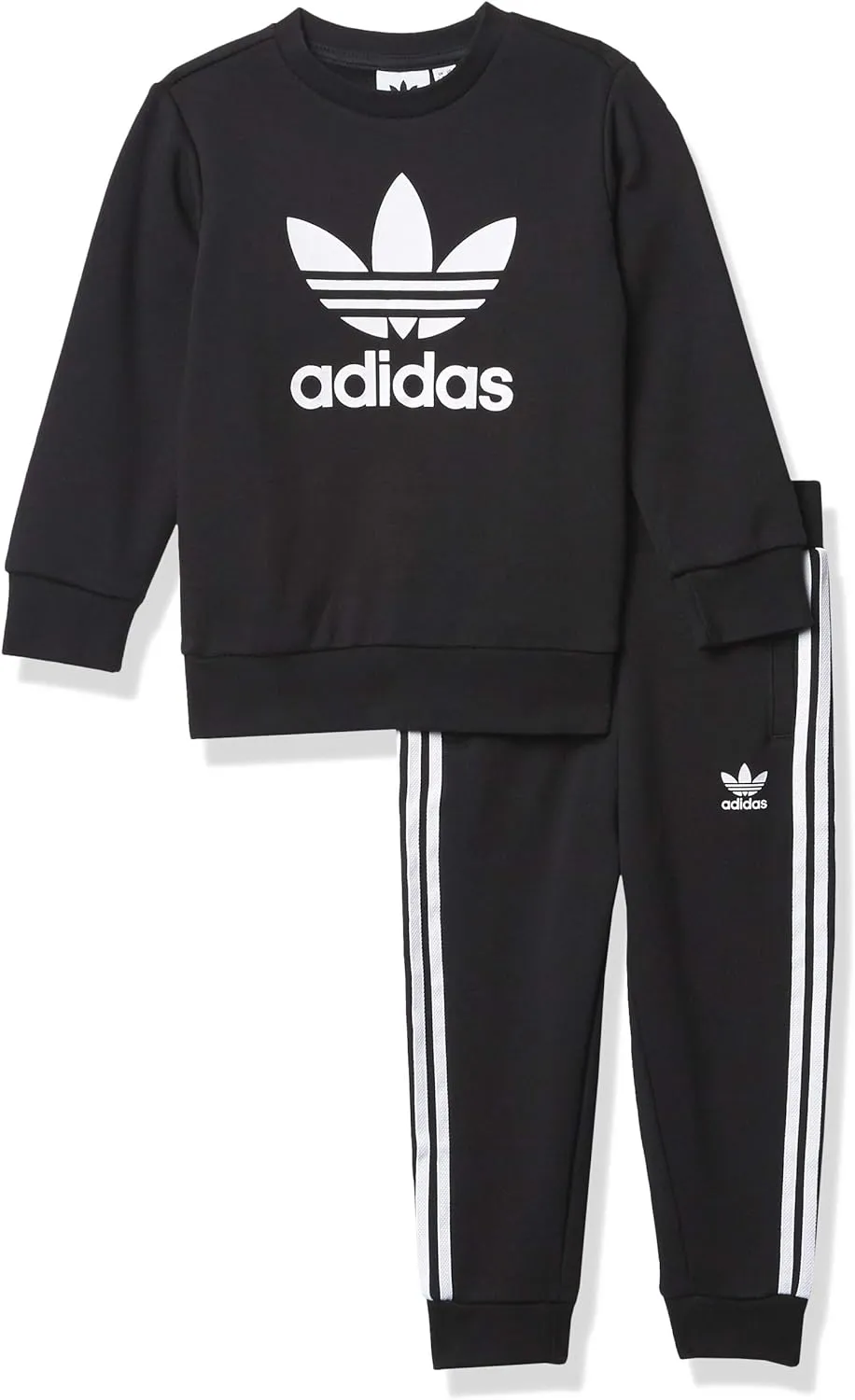 Adidas Crew Sweatshirt Set Black 3M Kids